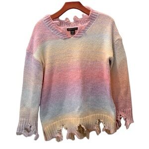 LoveShackFancy Pastel V-Neck Sweater